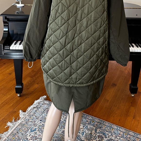 NWT Luxe Minimalist Timeless Zara Water Resistant Hooded Quilted Coat - Picture 16 of 17